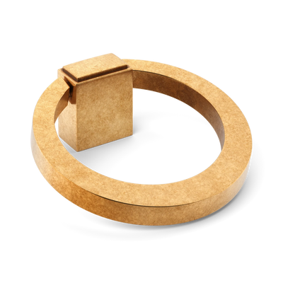 Armac Martin Oblique Cabinet Ring Pull in 50mm / Burnished Brass