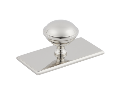 Armac Martin Queslett Cabinet Knob with Rectangular Backplate