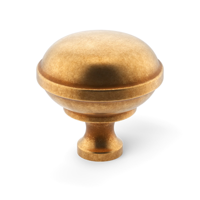 Armac Martin Queslett Cabinet Knob in 28mm / Burnished Brass