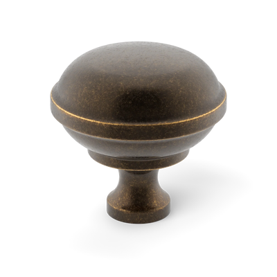 Armac Martin Queslett Cabinet Knob in 28mm / Dark Aged Brass