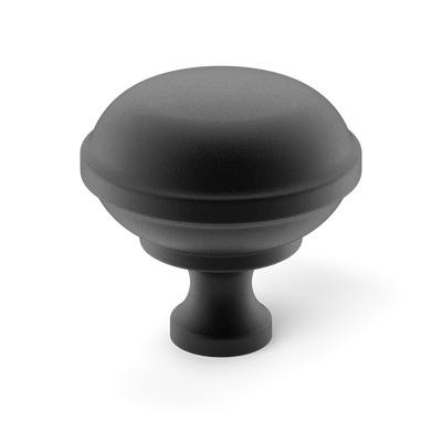 Armac Martin Queslett Cabinet Knob in 28mm / Matt Black Lacquered