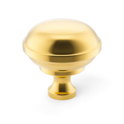 Armac Martin Queslett Cabinet Knob in 28mm / Polished Brass Lacquered