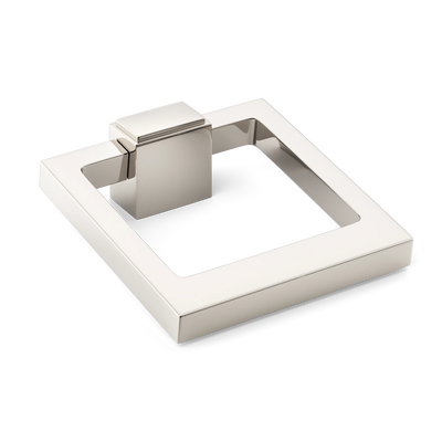 Armac Martin Quadrille Cabinet Ring Pull in 50mm / Polished Nickel Plate