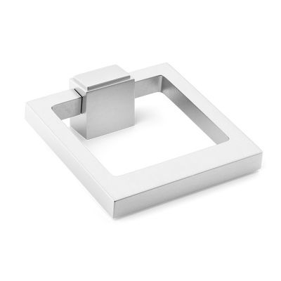 Armac Martin Quadrille Cabinet Ring Pull in 50mm / Satin Chrome Plate