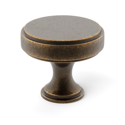 Armac Martin Rotunda Cabinet Knob in 25mm / Dark Aged Brass