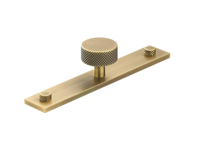Armac Martin MIX Diamond Knurled Cabinet Knob & Backplate