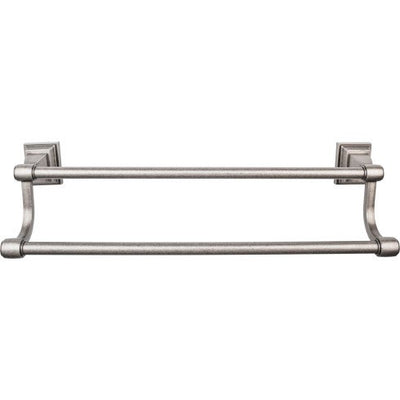 Top Knobs Stratton Bath Towel Bar Double 18" in Antique Pewter