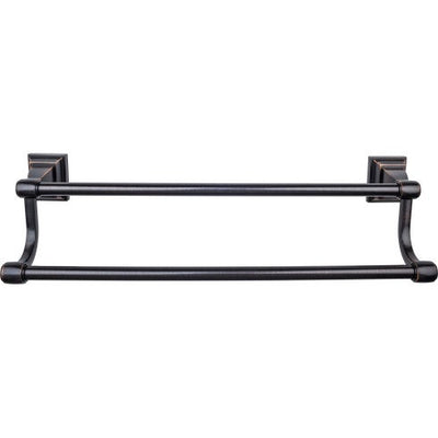 Top Knobs Stratton Bath Towel Bar Double 18" in Tuscan Bronze