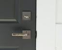 Emtek Square deadbolt on a door