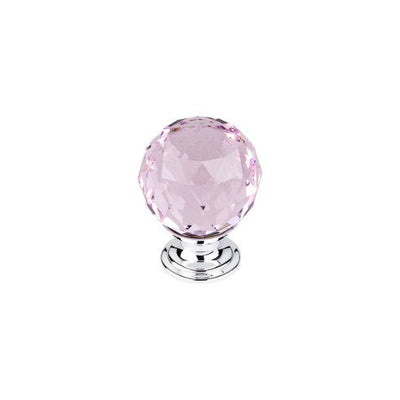 Top Knobs Pink Crystal Knob 1 3/8" in Polished Chrome