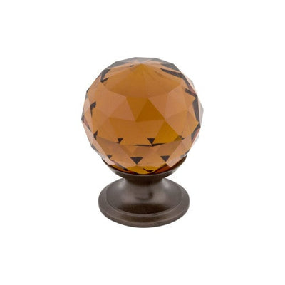 Top Knobs Wine Crystal Knob 1 1/8" in Oil Rubbed Bronze