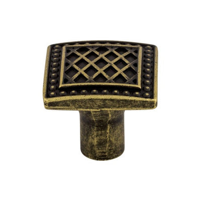 Top Knobs Trevi Square Knob 1 1/4" in German Bronze