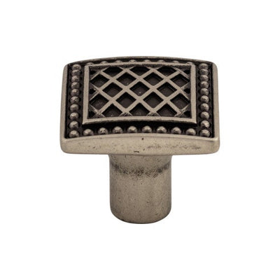 Top Knobs Trevi Square Knob 1 1/4" in Pewter Antique