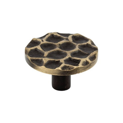 Top Knobs Cobblestone Round Knob 1 15/16" in Brass Antique