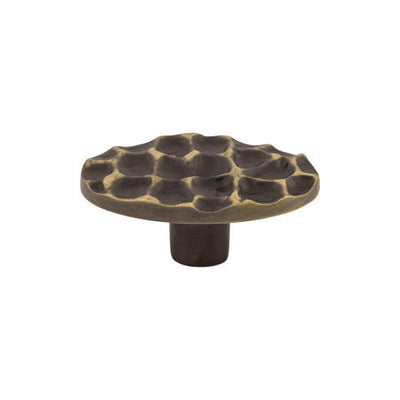 Top Knobs Cobblestone Oval Knob 2 5/8" in Brass Antique