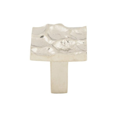 Top Knobs Cobblestone Square Knob 1 1/8" in Polished Nickel