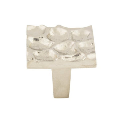 Top Knobs Cobblestone Square Knob 1 3/8" in Polished Nickel