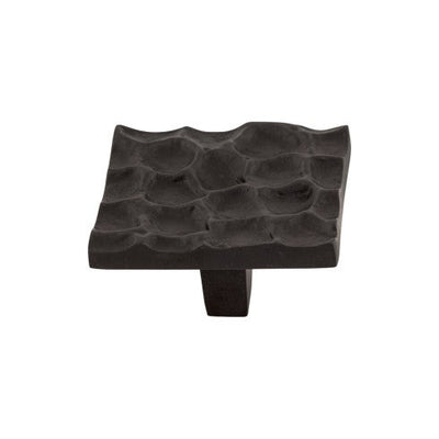 Top Knobs Cobblestone Square Knob 1 15/16" in Coal Black
