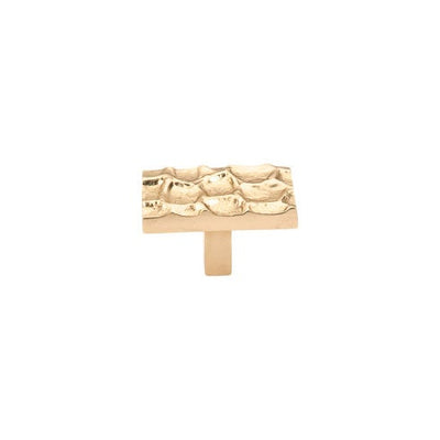 Top Knobs Cobblestone Rectangle Knob 1 7/8" in Polished Brass