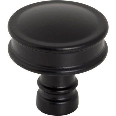 Top Knobs Cranford Knob 1 1/4" in Flat Black