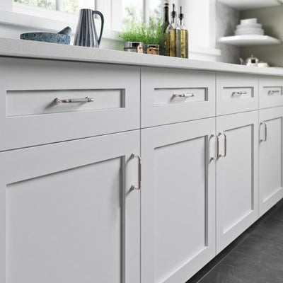 Top Knobs Reeded Appliance Pull 3 3/4" c-c in Brushed Satin Nickel