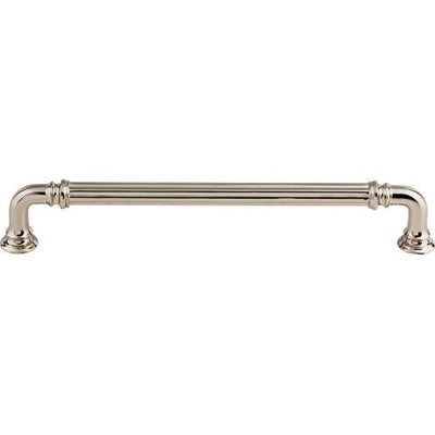 Top Knobs Reeded Appliance Pull 7" c-c in Polished Nickel
