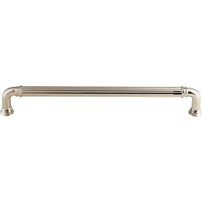 Top Knobs Reeded Appliance Pull 12" c-c Appliance Pull in Polished Nickel