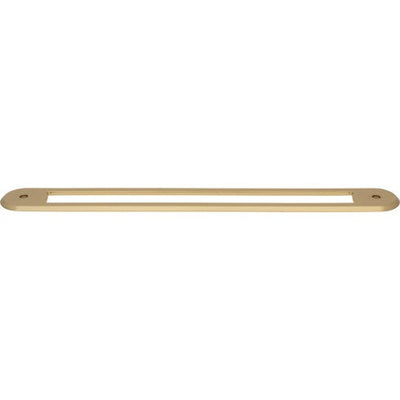 Top Knobs Brockwell Backplate 18" c-c Appliance Pull in Honey Bronze