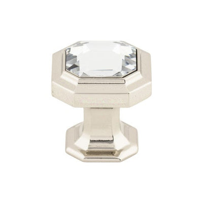 Top Knobs Crystal Emerald Knob 1 1/8" in Polished Nickel