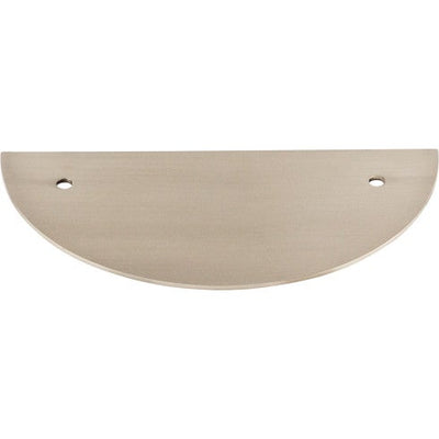 Top Knobs Half Circle Backplate 3 1/2" c-c in Brushed Satin Nickel