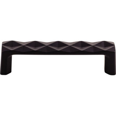 Top Knobs Quilted Pull 3 3/4" c-c in Flat Black