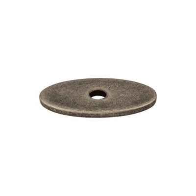Top Knobs Oval Backplate 1 1/4" in Pewter Antique