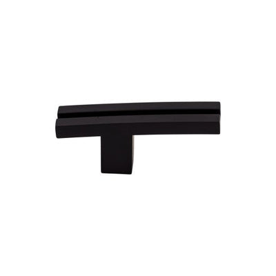 Top Knobs Inset Rail Knob 2 5/8" in Flat Black