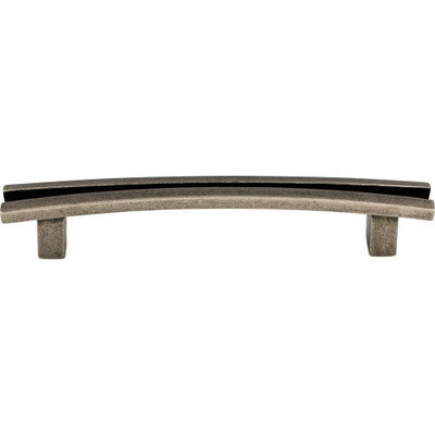 Top Knobs Flared Pull 5" c-c in Pewter Antique
