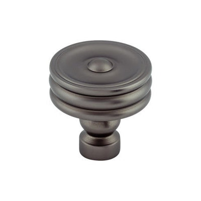 Top Knobs Brixton Ridged Knob 1 1/4" in Ash Gray