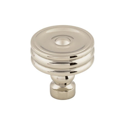 Top Knobs Brixton Ridged Knob 1 1/4" in Polished Nickel