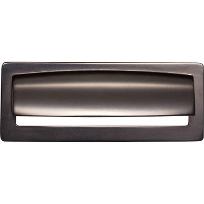 Top Knobs Hollin Cup Pull 3 3/4" c-c in Ash Gray