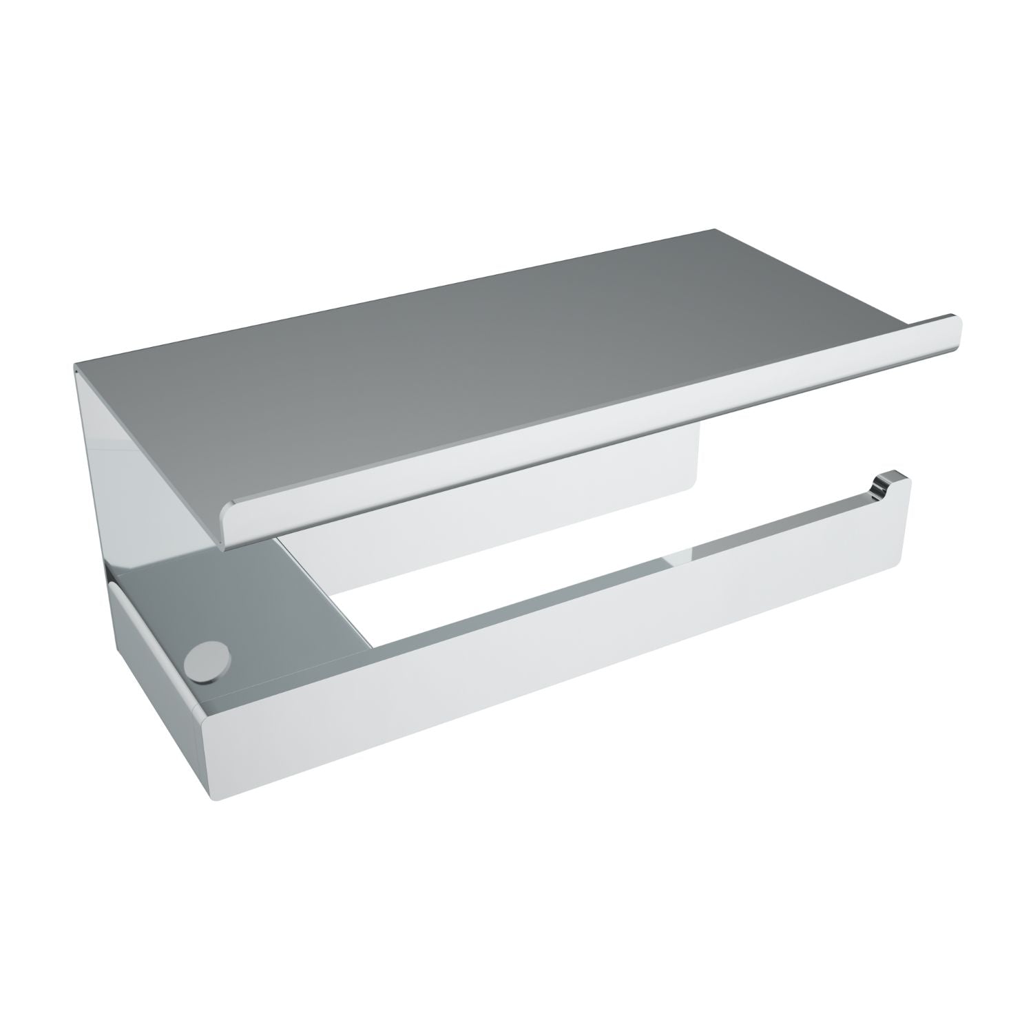 Cinder Toilet Paper Holder With Shelf