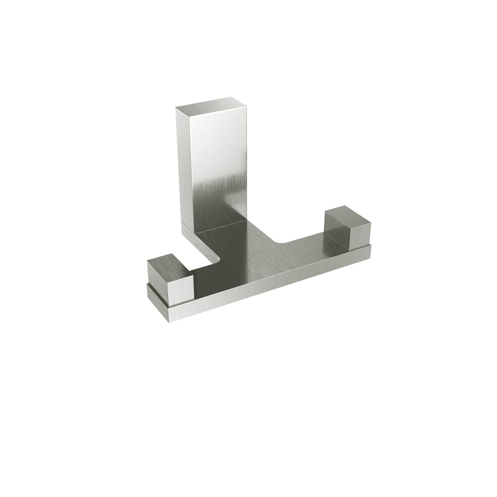 Fire Double Towel Hook - Brushed Nickel