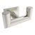 Crater Double Towel Hook - Brushed Nickel