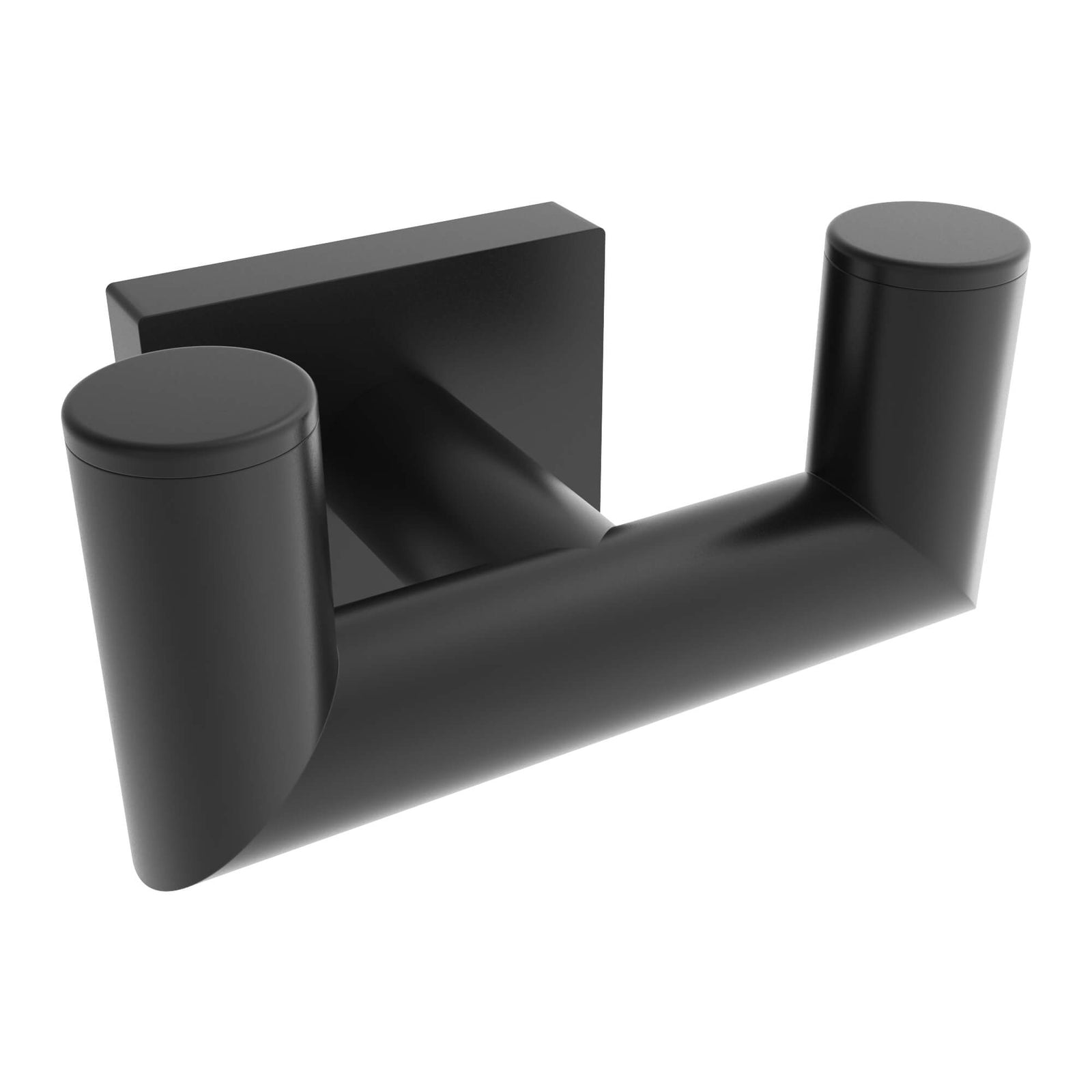 Crater Double Towel Hook - Matte Black