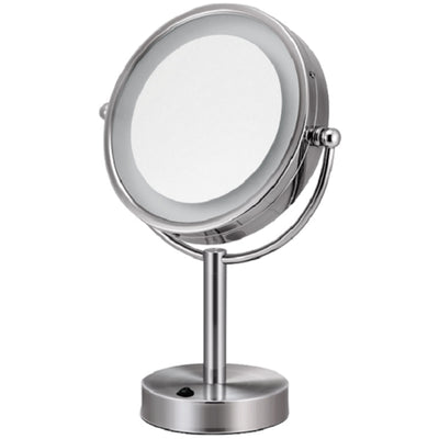 8.5" Double Sided Lighted Freestanding Mirror