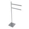 Square Freestanding Swivelling Double Towel Bar