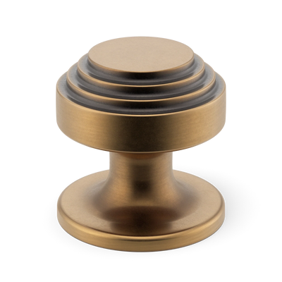 Armac Martin Victoria Stepped Cabinet Knob in 25mm / Fine English Antique