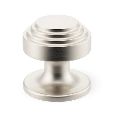 Armac Martin Victoria Stepped Cabinet Knob in 25mm / Satin Nickel Plate