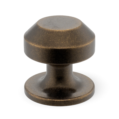 Armac Martin Victoria Plain Cabinet Knob in 25mm / Dark Aged Brass