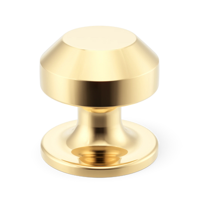Armac Martin Victoria Plain Cabinet Knob in 25mm / Polished Brass Unlacquered