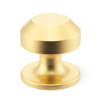Armac Martin Victoria Plain Cabinet Knob in 25mm / Satin Brass Satin Lacquered