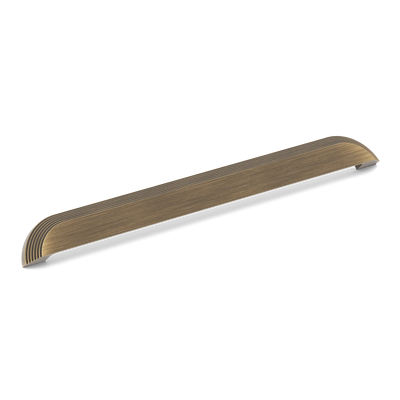 Armac Martin Victoria Stepped Cup Pull Handle in 384mm / Satin Antique Satin Lacquered