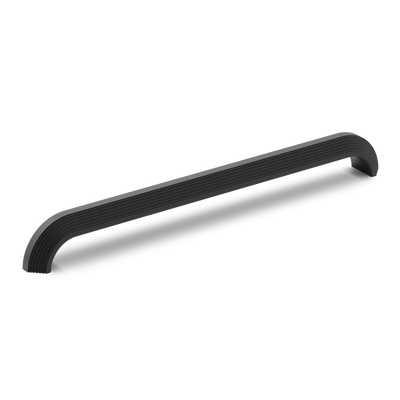 Armac Martin Victoria Stepped Appliance Pull Handle in 384mm / Matt Black Lacquered